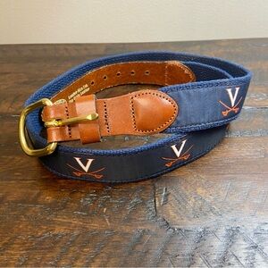 LEATHER MAN LTD University of Virginia Leather Belt Men’s Size 32